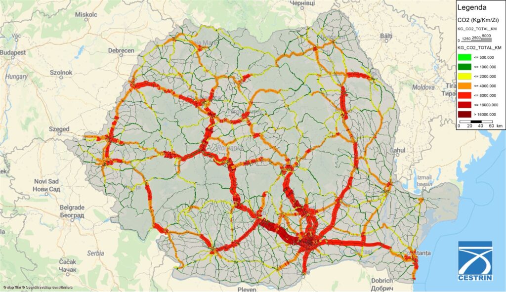 Harta celor mai poluate șosele din România. Nu șoferii sunt de vină, ci autoritățile care nu au construit alternative