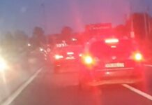 Șofer cu mers sinuos în trafic
